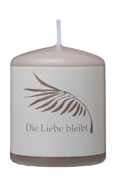 Trauerkerzen "Die Liebe bleibt"