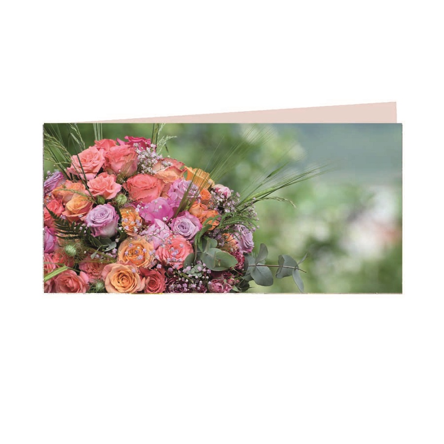 Blumen - Klappkarte mit Umschlag