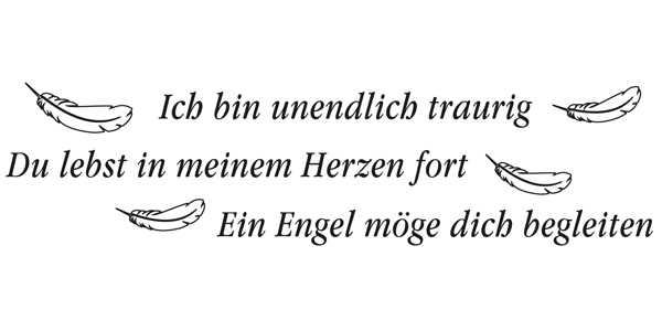 Ich bin unendlich traurig