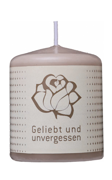 Trauerkerze, Geliebt und unv.,24 Stück,