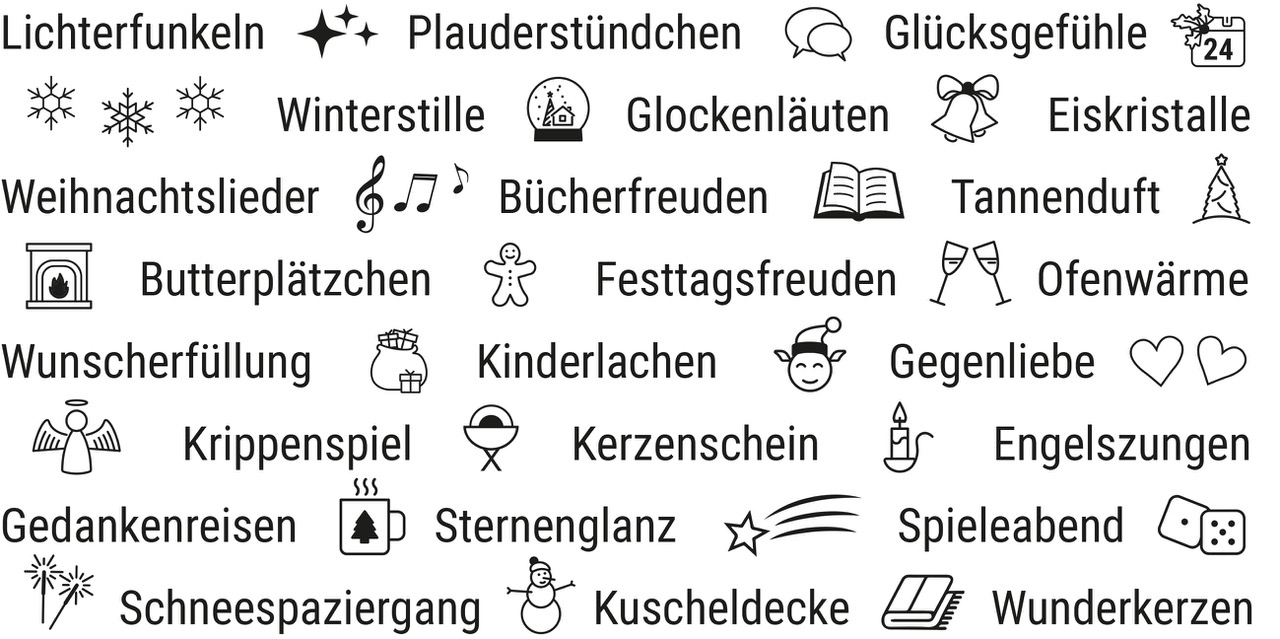 24 Wünsche zur Weihnacht