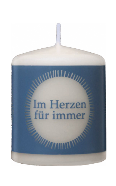 Trauerkerze, Im Herzen für .., 24 Stück,
