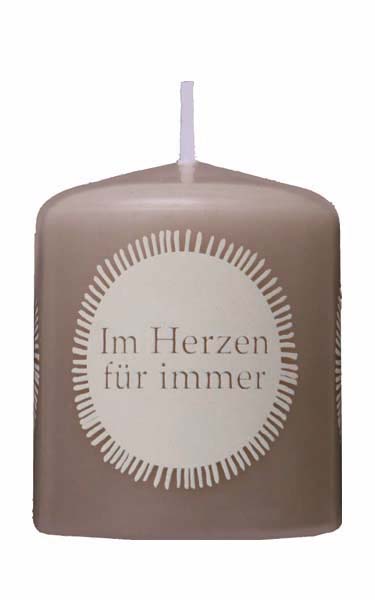 Trauerkerzen "Im Herzen für immer"